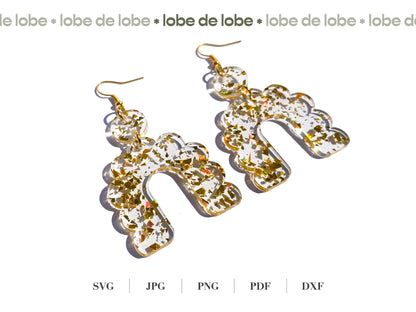 Arch Scallop Laser Cut Earrings Digital Download