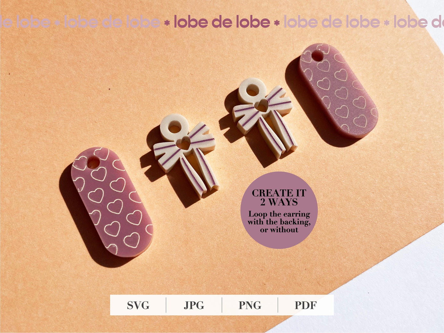 Valentines Love Heart Bundle Laser Engraved Earrings Digital Download
