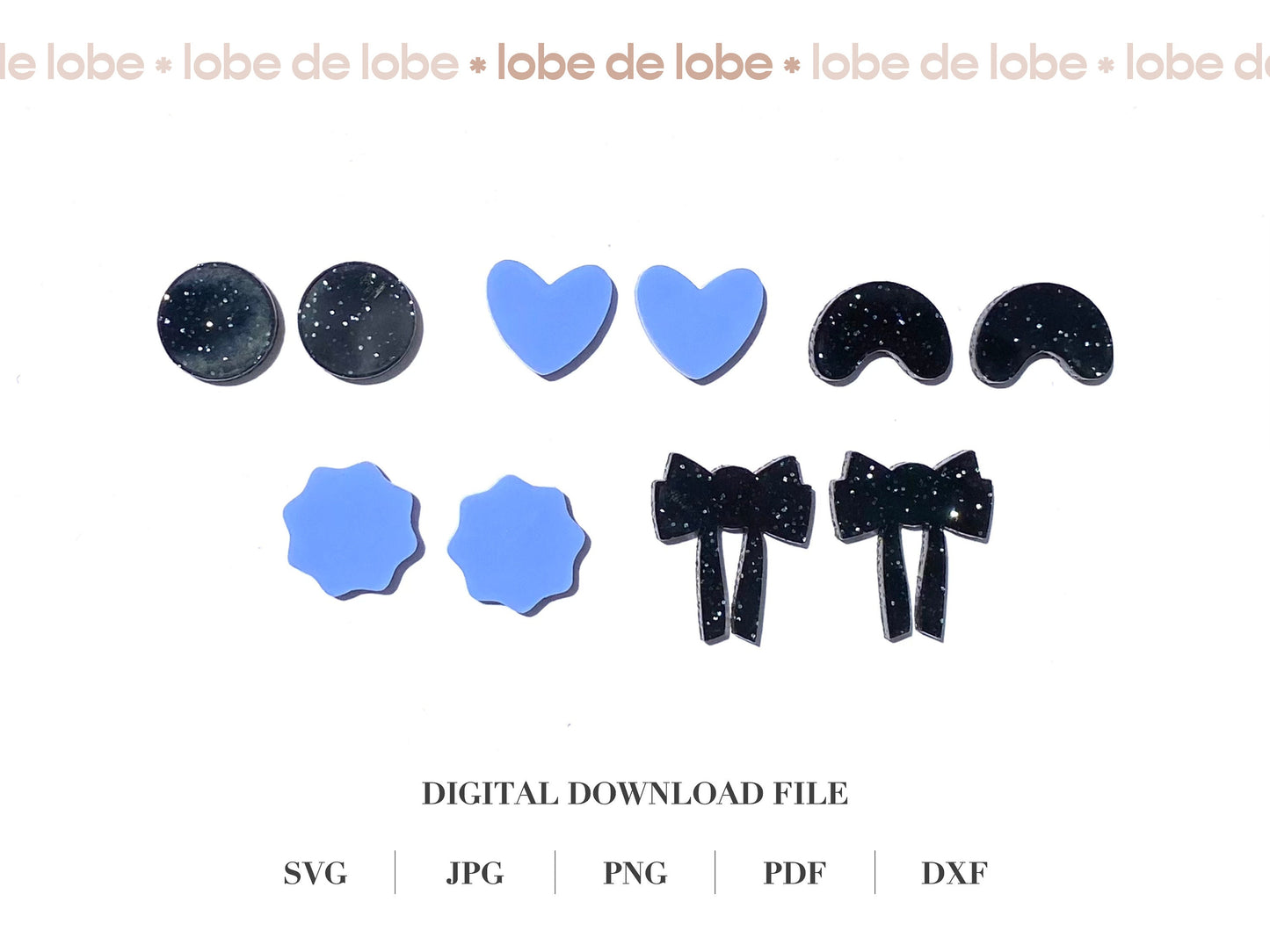 Stud Topper Bundle Laser Cut Earrings Digital Download
