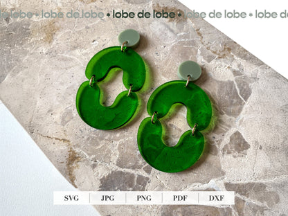 Boho Circle Earring Acrylic Laser Cut SVG file
