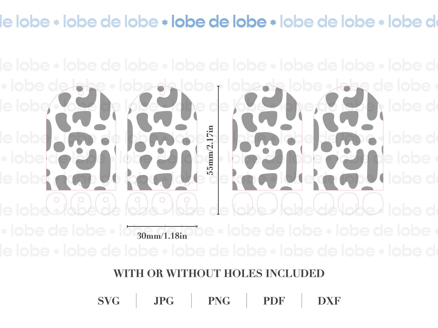 Laser Cut Design Files Arch Earring Set Acrylic Laser Cut SVG Files