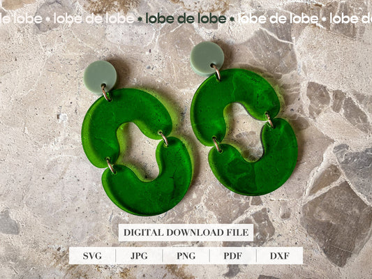 Boho Circle Earring Acrylic Laser Cut SVG file