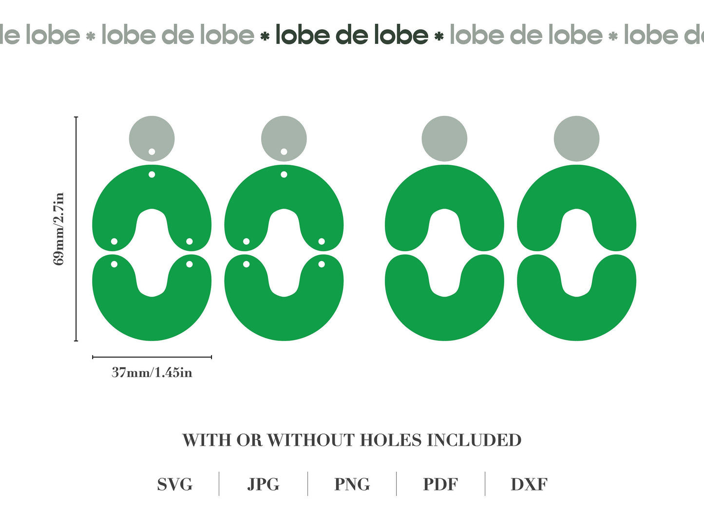 Boho Circle Earring Acrylic Laser Cut SVG file