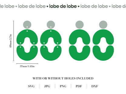 Boho Circle Earring Acrylic Laser Cut SVG file