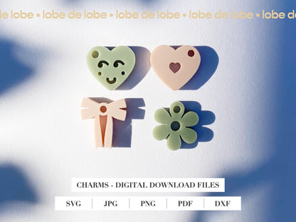 Cute Stanley Tumbler Charms Bundle Laser Cut Digital Download