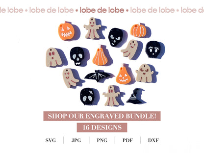 Halloween Pumpkin Jack o'Lantern Laser Engraved Charms Digital Download