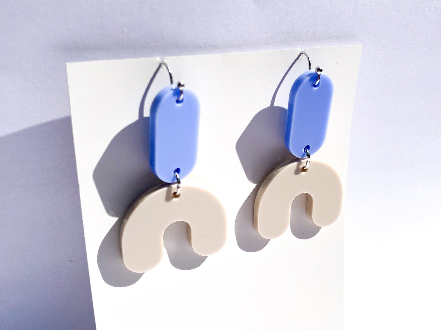 Modern Semi Circle Earrings Laser Cut SVG File