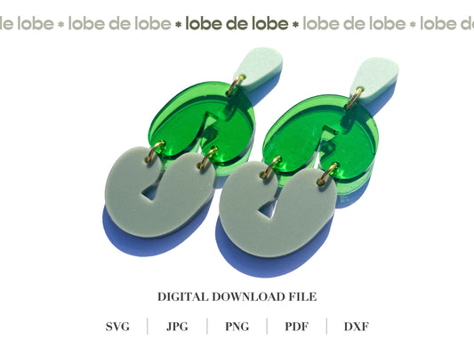 Asymmetrical Arch Earring Laser Cut SVG file