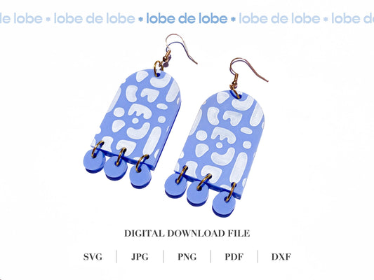 Laser Cut Design Files Arch Earring Set Acrylic Laser Cut SVG Files