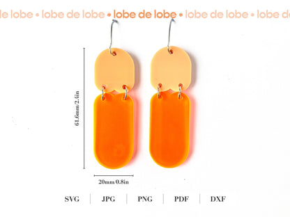 Scalloped Arch Laser Cut Earrings Digital Download