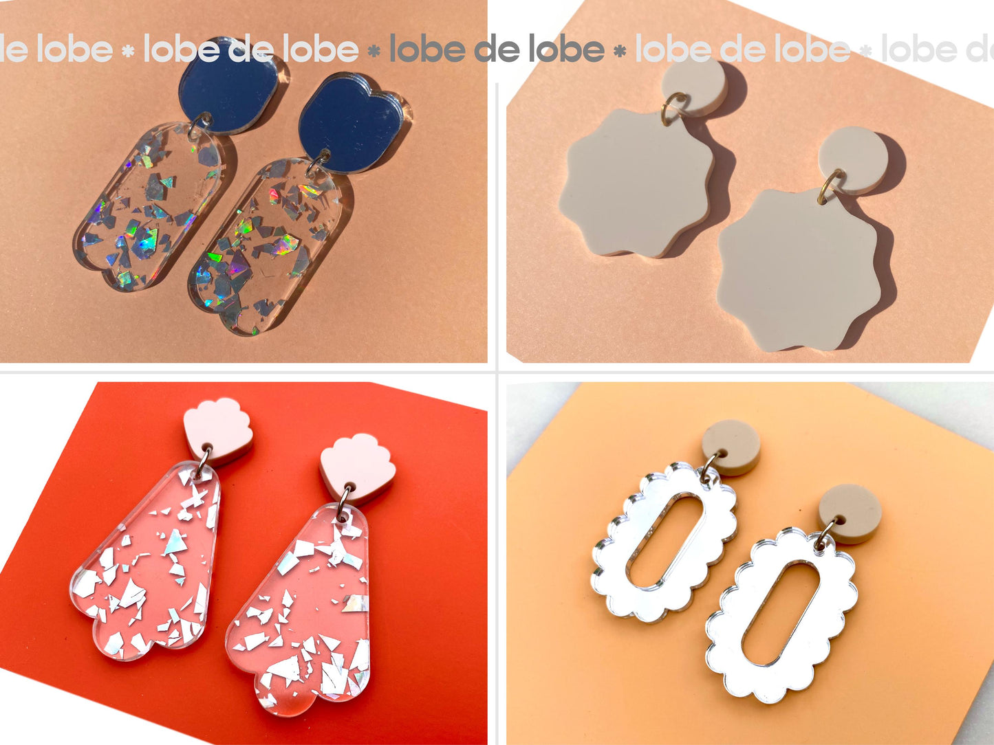 Scallop Statement Bundle Laser Cut Earrings Digital Download