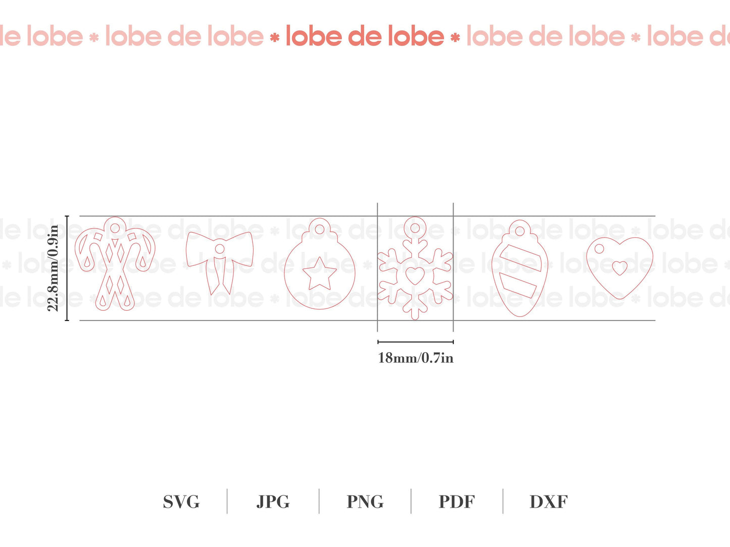 Christmas Holiday Festive Tumbler Laser Cut Charms Digital Download