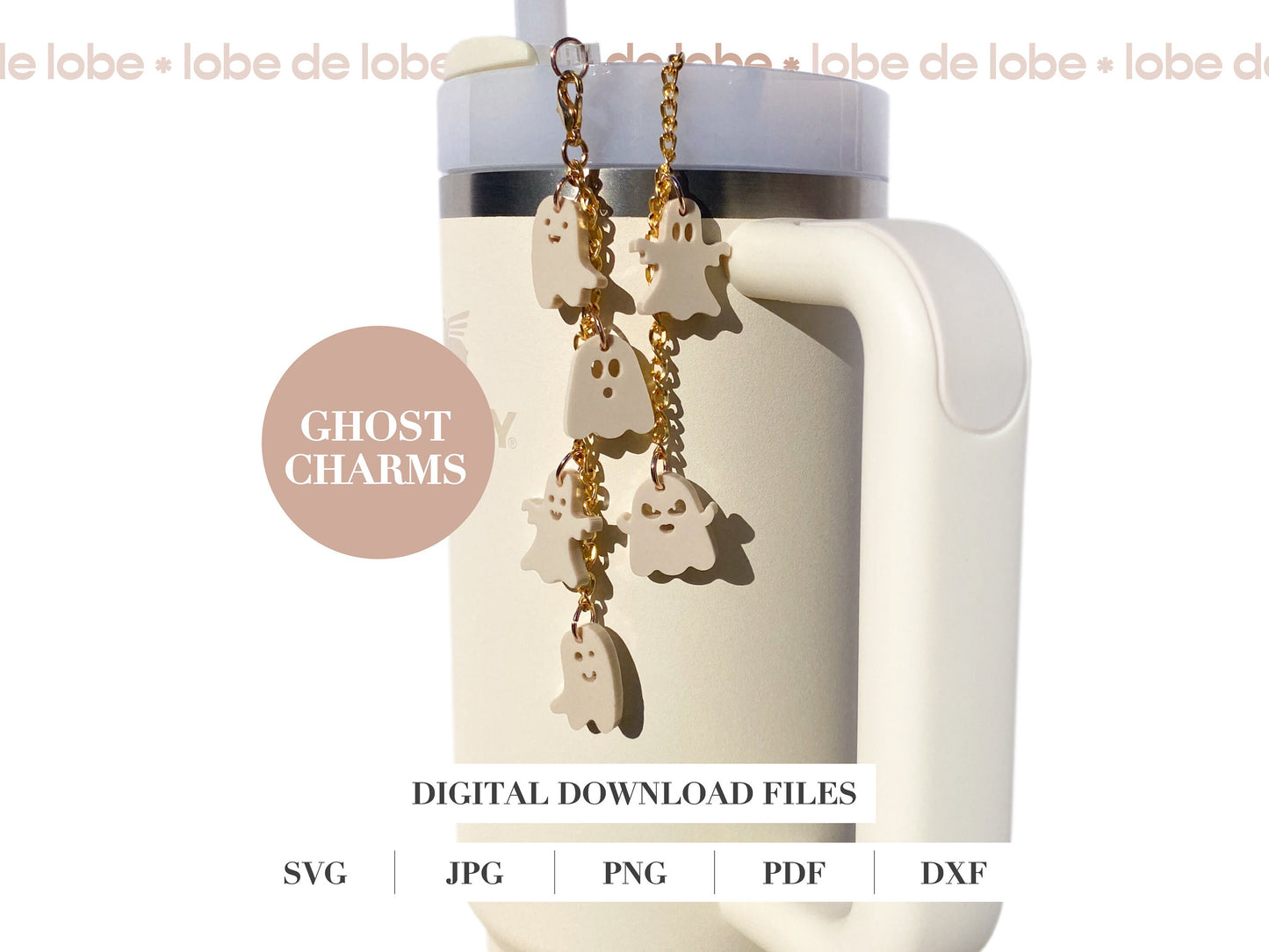 Halloween Ghost, Pumpkin, Skull Tumbler Laser Engraved Charms Digital Download
