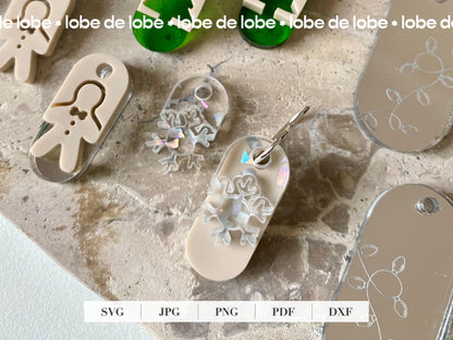 Christmas Tree Ribbon coquette bow Laser Cut Earrings Digital Download