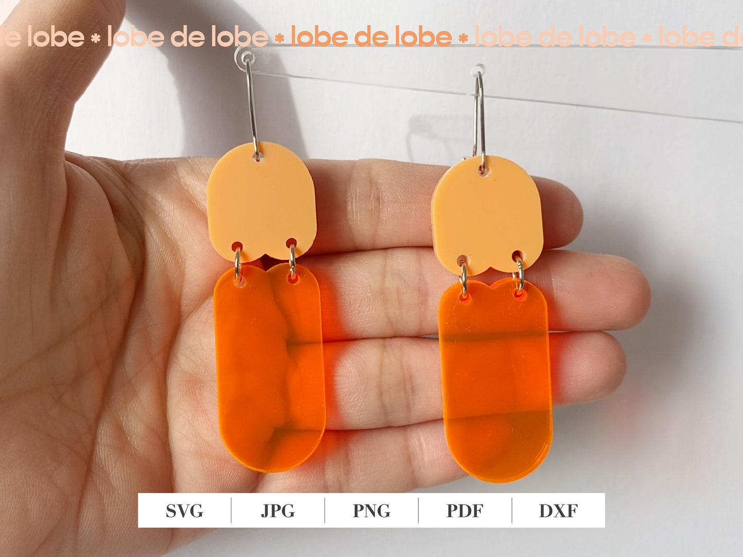 Scalloped Arch Laser Cut Earrings Digital Download