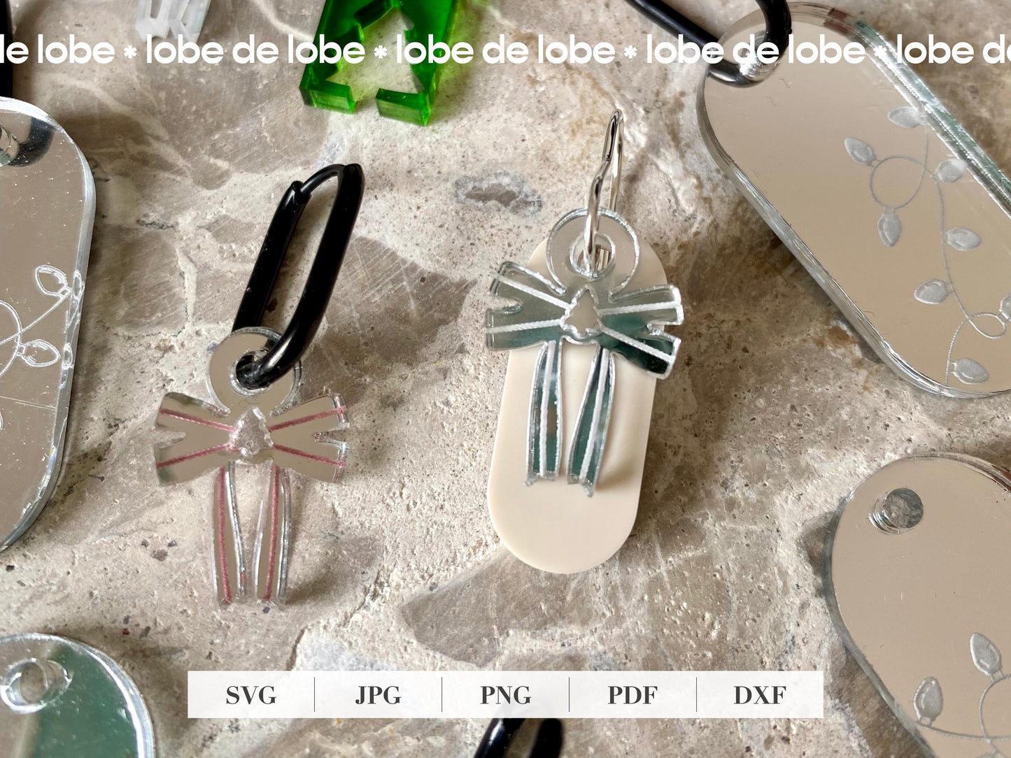 Christmas Holiday Bundle Acrylic Earrings Laser Cut SVG Files