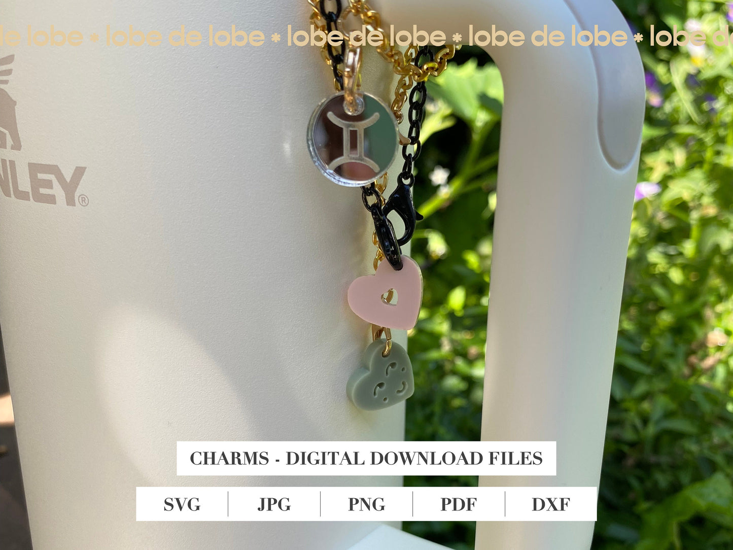 Cute Stanley Cup Charms Laser Engraved Digital Download