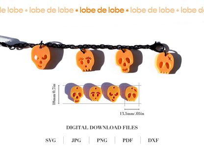 Halloween Ghost, Pumpkin, Skull Tumbler Laser Engraved Charms Digital Download