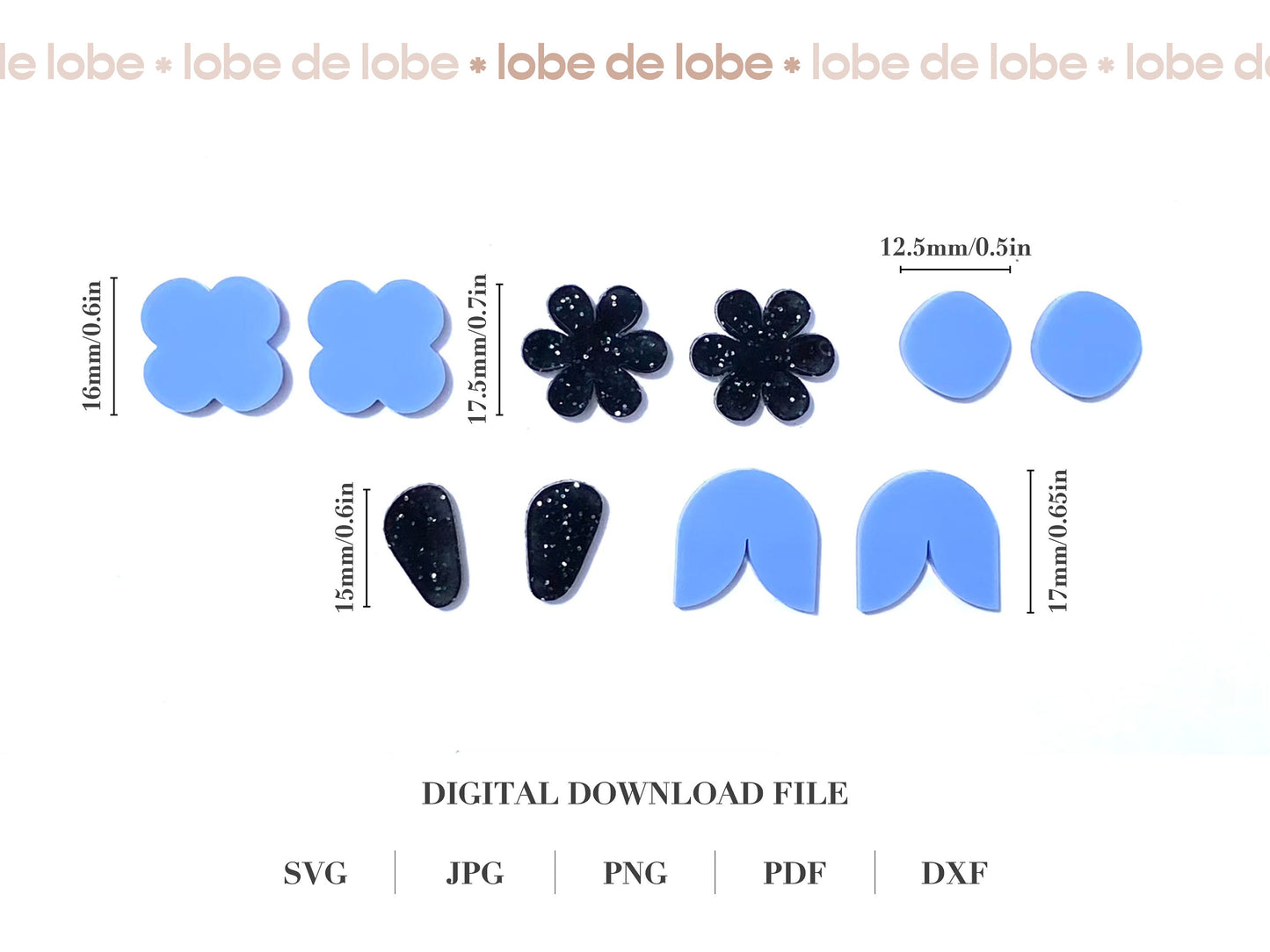 Stud Topper Bundle Laser Cut Earrings Digital Download