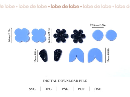Stud Topper Bundle Laser Cut Earrings Digital Download