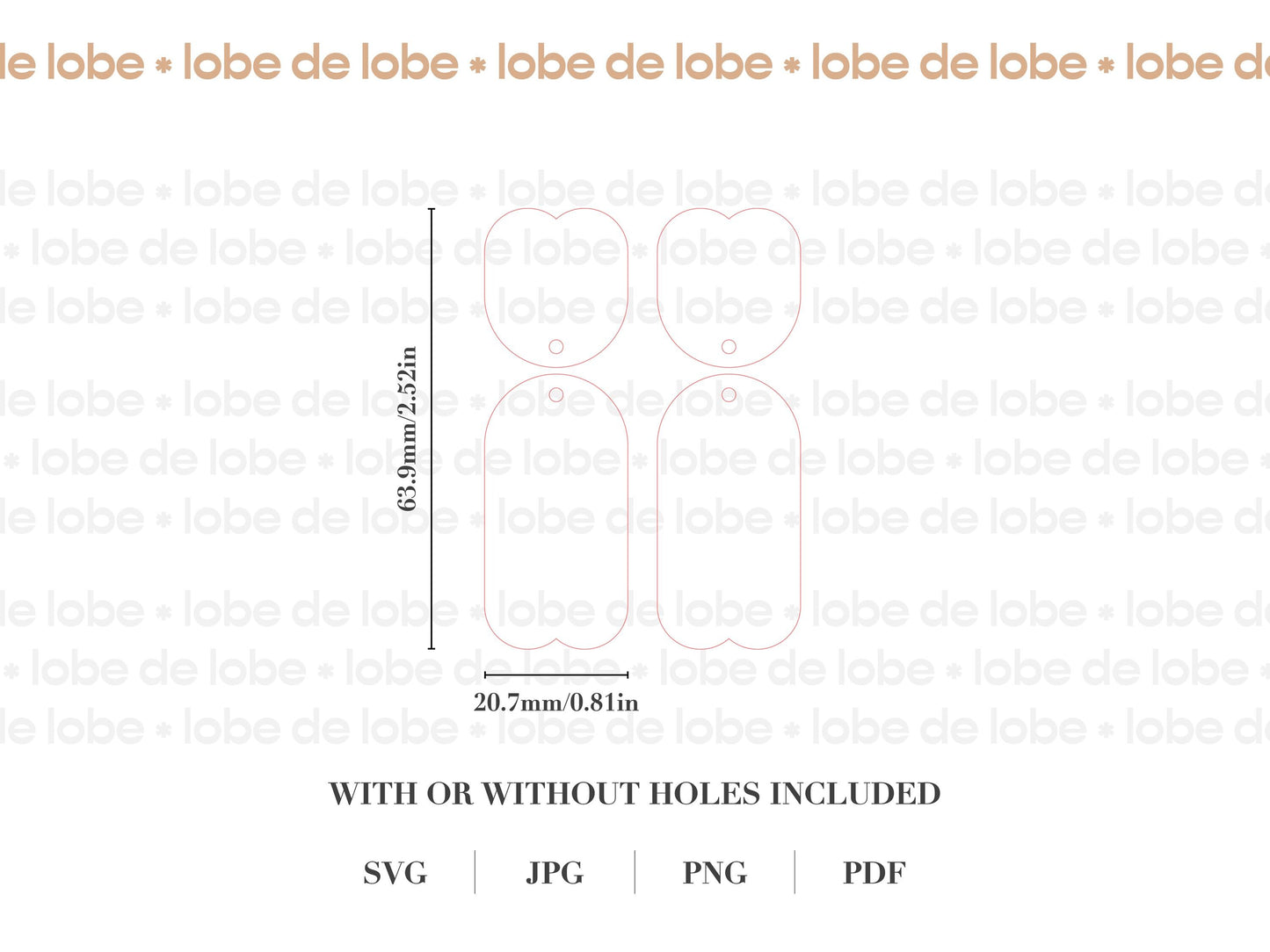 Boho Scallop Arch Laser Cut Earrings Digital Download