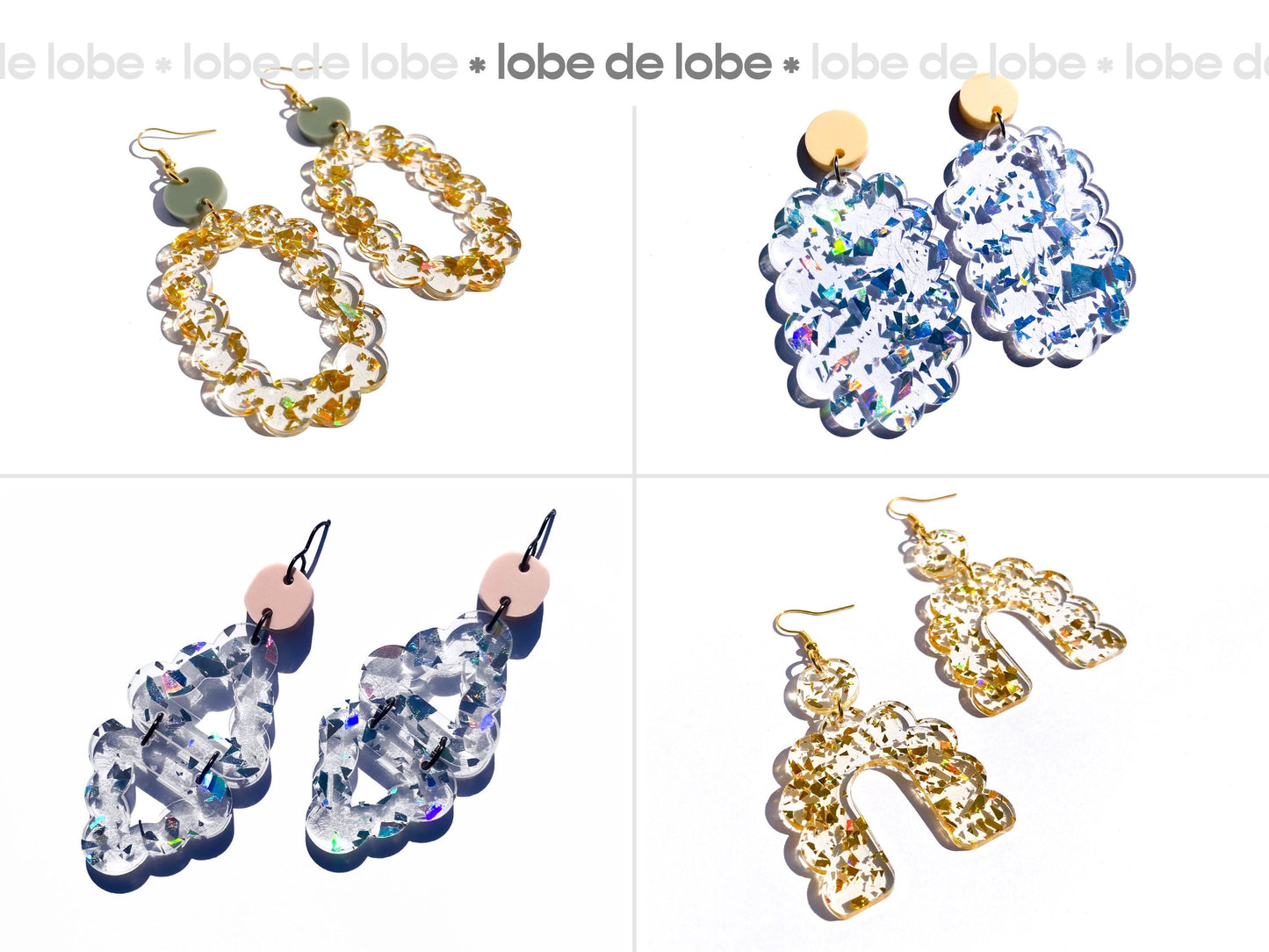 Scallop Statement Bundle Laser Cut Earrings Digital Download