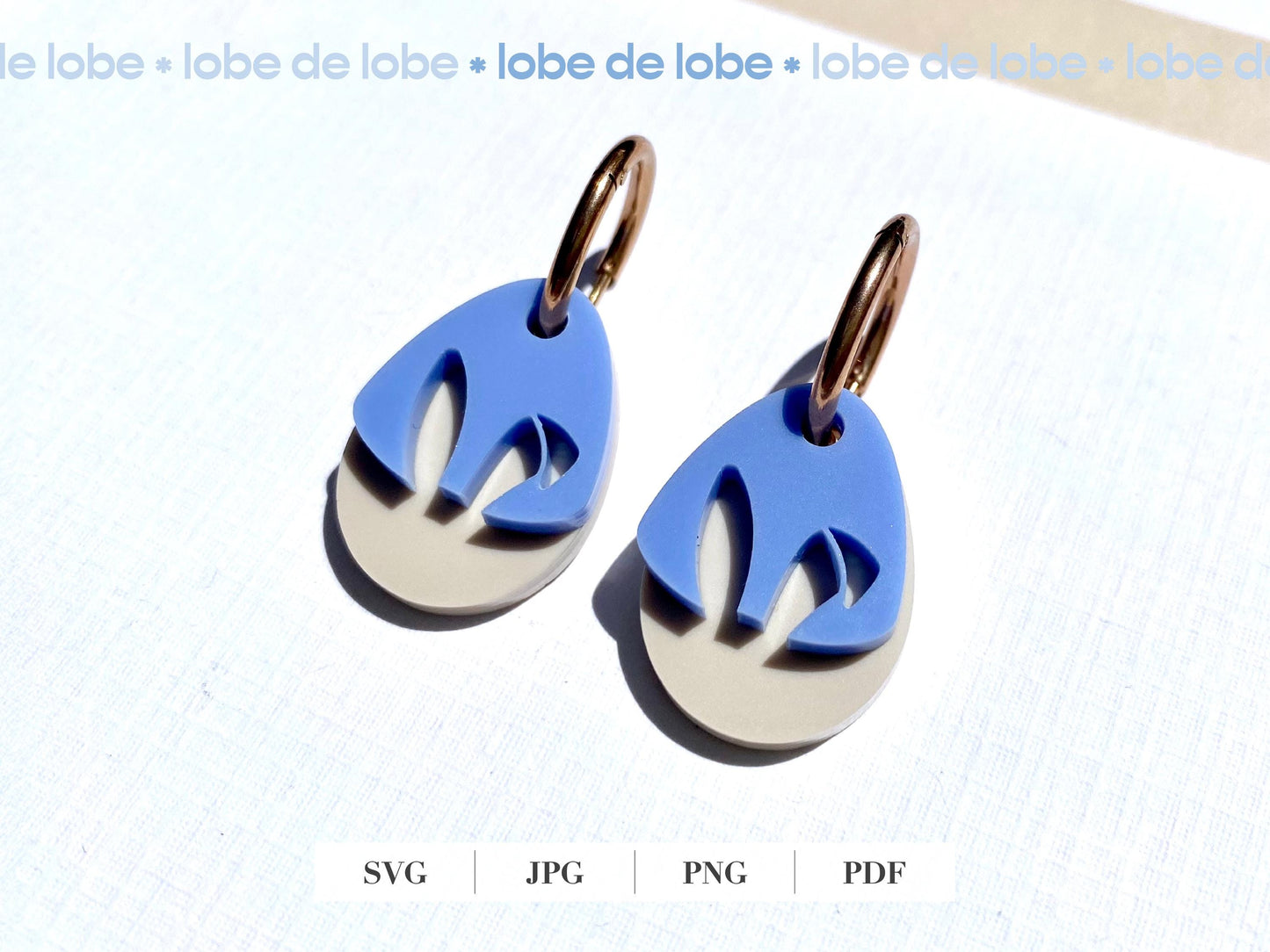 Laser Cut Design Files Easter Bunny Earring Acrylic Laser Engrave Cut SVG File
