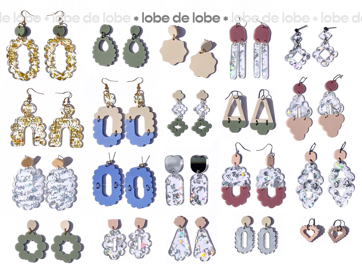 Scallop Statement Bundle Laser Cut Earrings Digital Download
