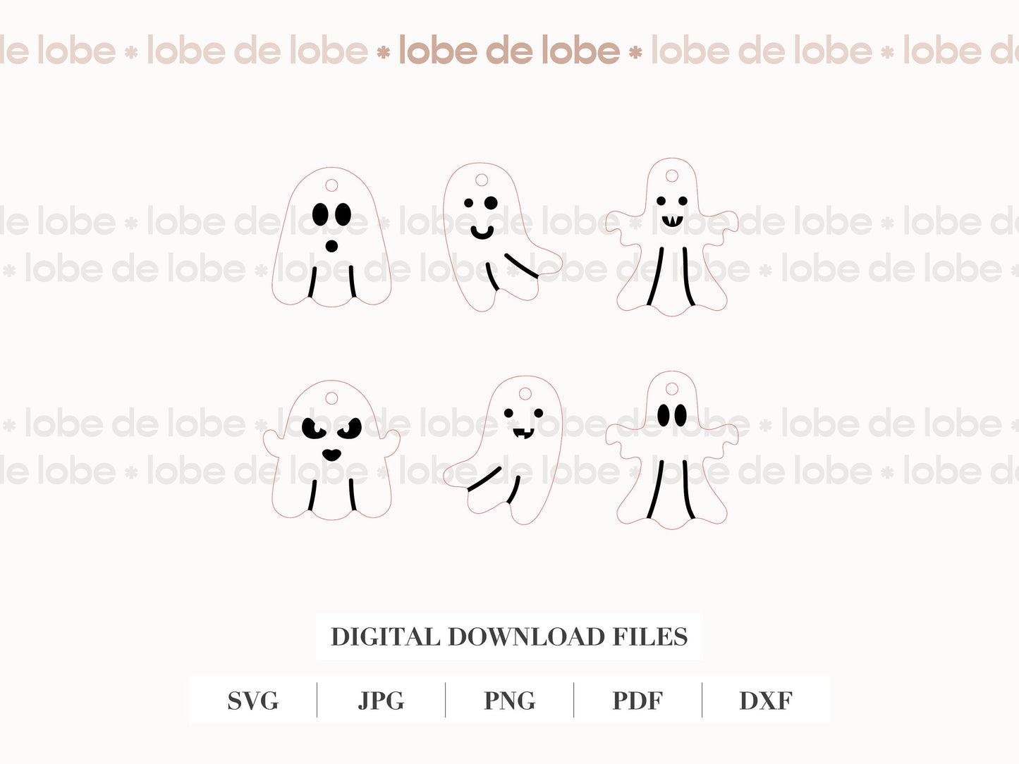 Halloween Ghost Tumbler Laser Engraved Charms Digital Download