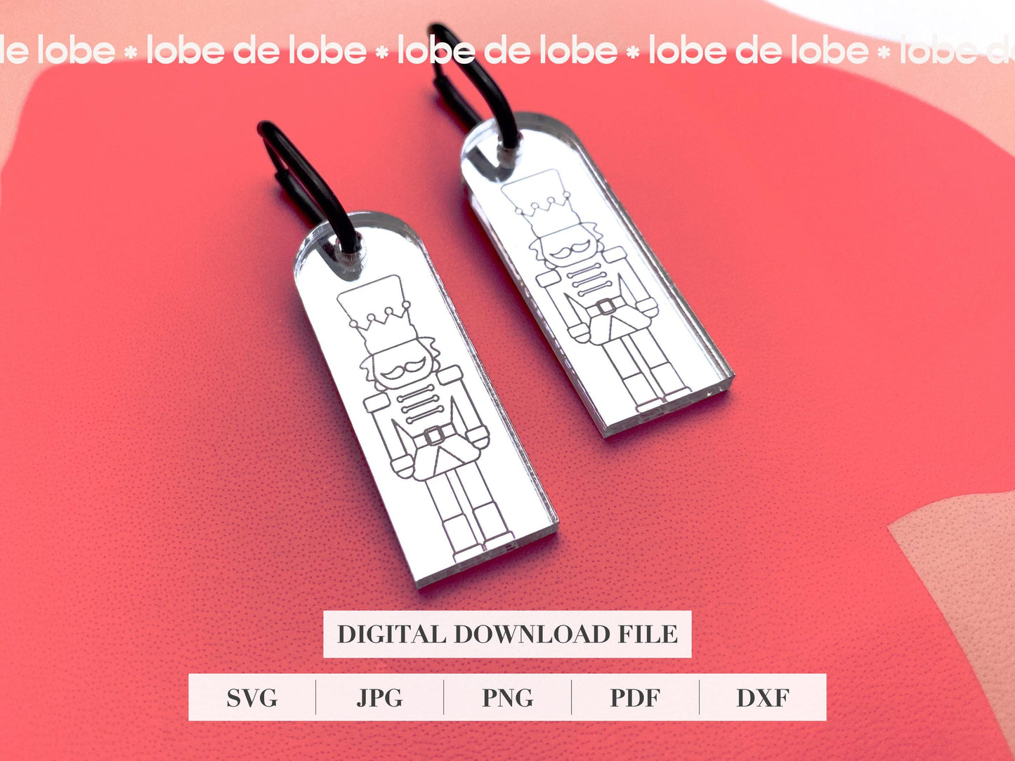 Holiday Nutcracker Bundle Laser Engraved Earrings Digital Download