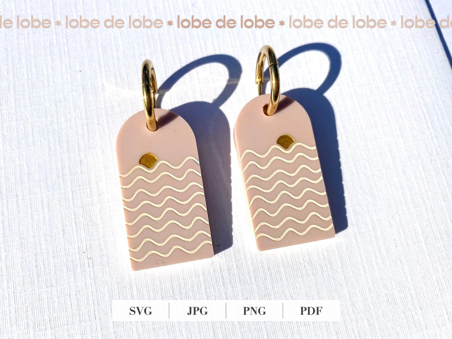 Summer Beach Ocean Bundle Laser Engraved Earrings Digital Download