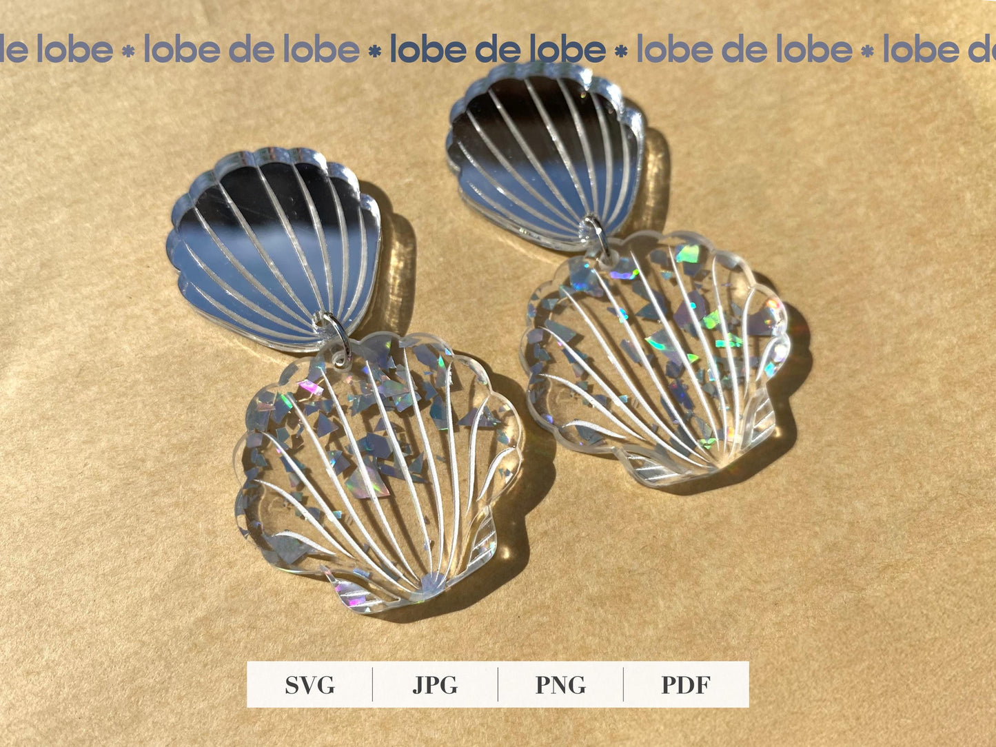 Summer Beach Ocean Bundle Laser Engraved Earrings Digital Download